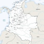 Map of Colombia political
