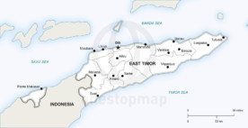 Map of East Timor political