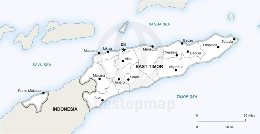 Vector Maps Of East Timor One Stop Map 77 Map East Timor Political 900x464 