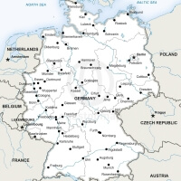 Free Vector Map of Germany Outline | One Stop Map