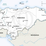 Vector map of Honduras political