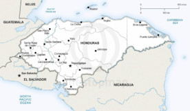 Vector map of Honduras political