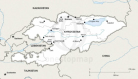 Map of Kyrgyzstan political