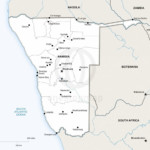 Map of Namibia political