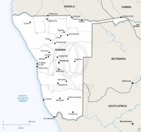 Map of Namibia political