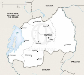 Map of Rwanda political