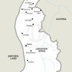 Vector map of Liechtenstein political