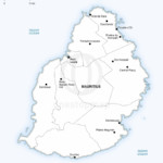 Vector map of Mauritius political