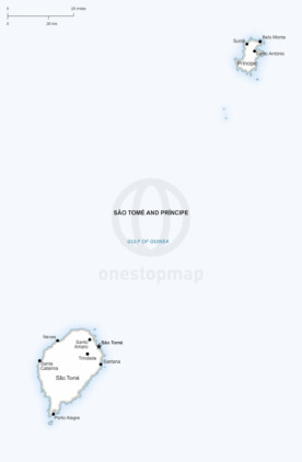 Vector map of Sao Tome and Principe