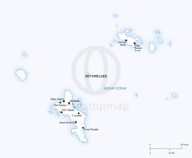 Vector map of Seychelles political