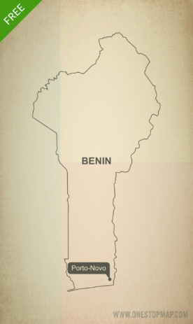 Free vector map of Benin outline