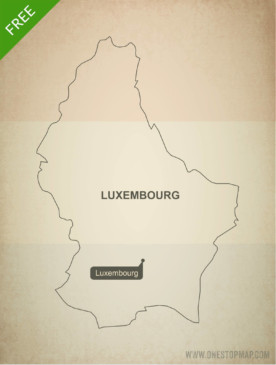 Free vector map of Luxembourg outline