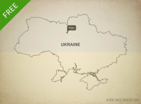 Free vector map of Ukraine outline