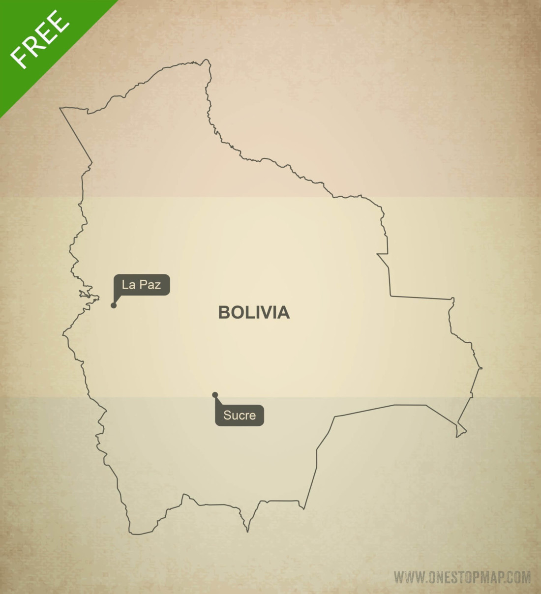 Vector Map of Bolivia Political | One Stop Map