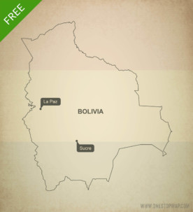 Free vector map of Bolivia outline