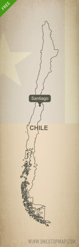 Free vector map of Chile outline