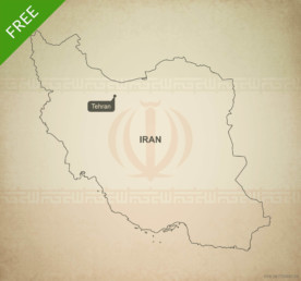 Free vector map of Iran outline