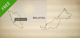 Free vector map of Malaysia outline