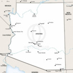 Vector map of Arizona political