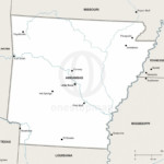 Vector map of Arkansas political
