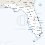 Vector map of Florida political