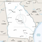 Vector map of Georgia political