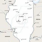 Vector map of Illinois political