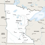 Vector map of Minnesota political