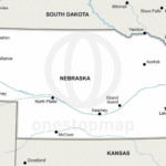 Vector map of Nebraska political