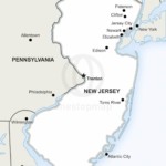 Vector map of New Jersey political
