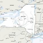 Vector map of New York political