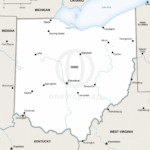 Vector map of Ohio political