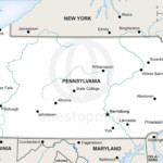 Vector map of Pennsylvania political