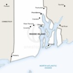 Vector map of Rhode Island political