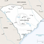 Vector map of South Carolina political