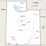 Vector map of Utah political