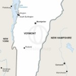 Vector map of Vermont political