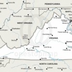 Vector map of Virginia political