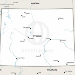 Vector map of Wyoming political