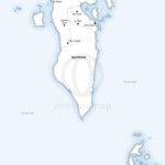 Vector map of Bahrein political