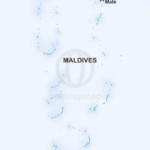 Vector map of Maldives political