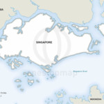 Vector map of Singapore political