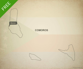 Free vector map of Comoros outline