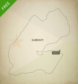 Free vector map of Djibouti outline