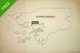 Free vector map of Guinea Bissau outline