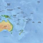 Vector map of Australia continent political with shaded relief