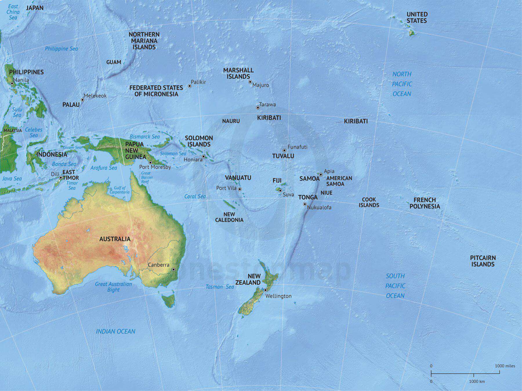 Map Of Australia And Surrounding Countries World Map - vrogue.co