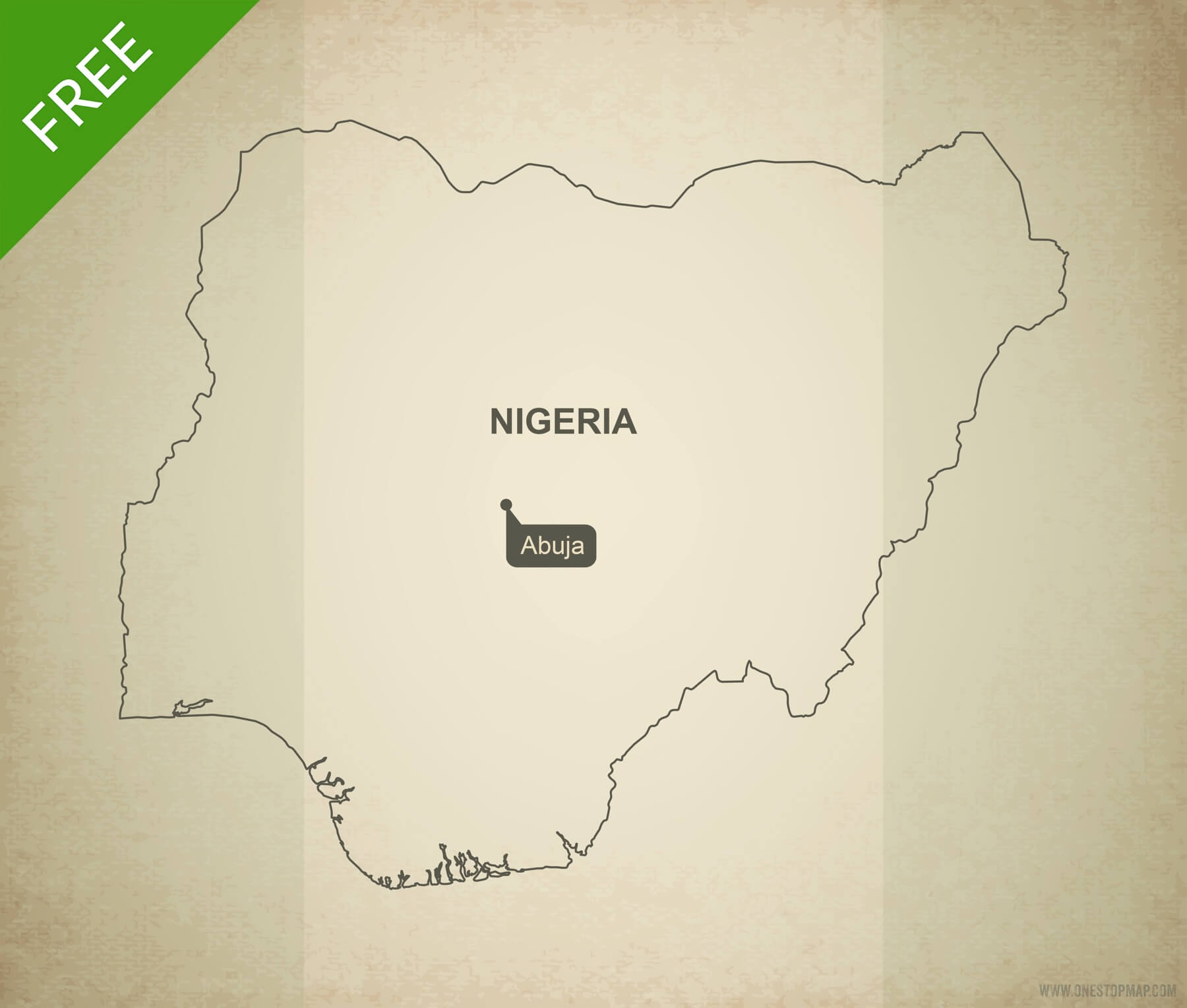 Animal Draw Sketch Map Of Nigeria for Kindergarten