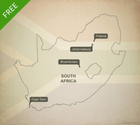 Free vector map of South Africa outline