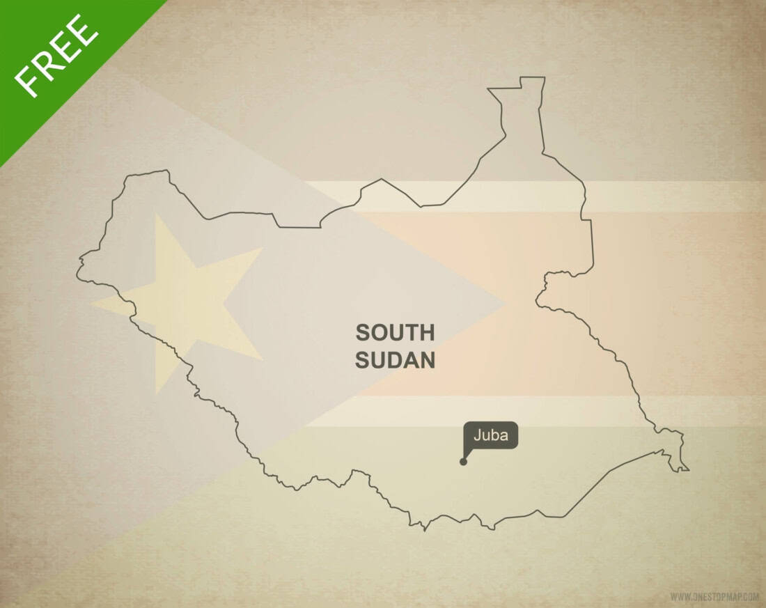 Vector Maps of South Sudan | One Stop Map